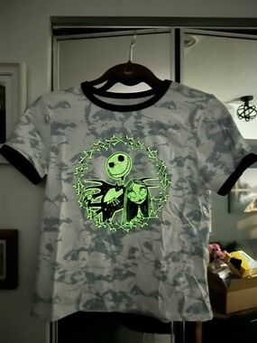 Nightmare Before Christmas Ringer Tee - Glow in the Dark